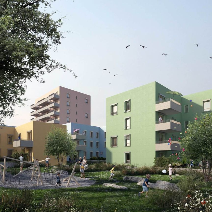 Wohnen am Rosenhügel im Wildgarten: 3-Zimmer-Neubau-Wohnung mit Balkon ab Februar - Photo 1