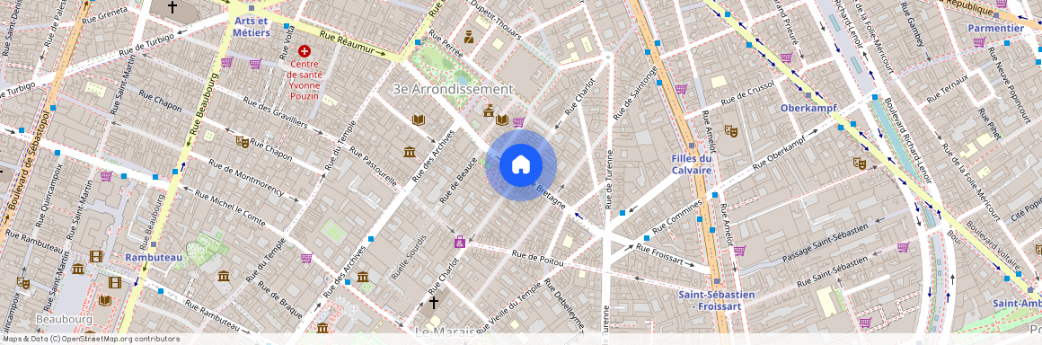 Rue Charlot et Rue de Bretagne 75003 Paris (3e arrondissement)