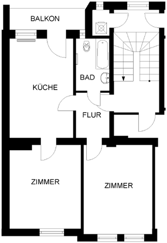 2 1/2 Zimmer MIT BALKON in Haspe-Zentrum /MODERNISIERT UND TOP ZUSTAND - Photo 2