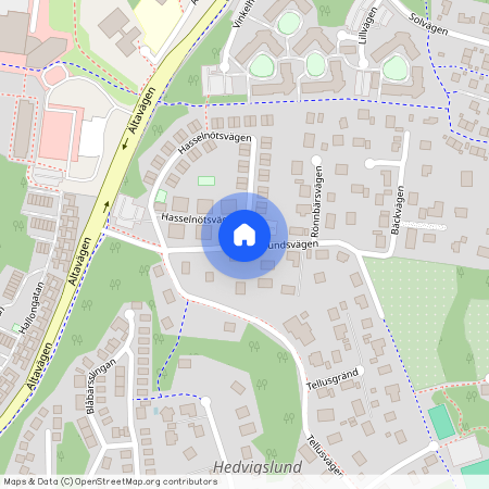 Hedvigslundsvägen, Älta