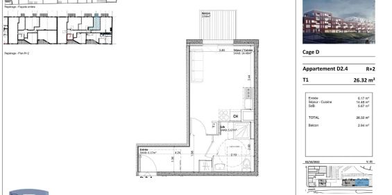 Appartement à louer 1 pièce 26.32m² - Photo 3