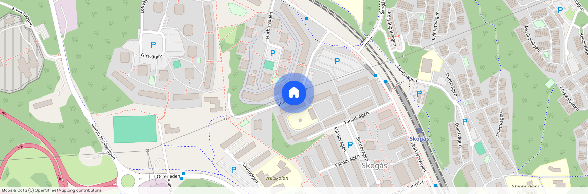 Studievägen, Skogås