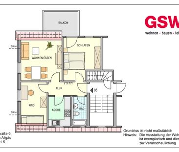 Nur mit Wohnberechtigungsschein: Sonnige 3-Zimmerwohnung mit Balkon - Photo 2