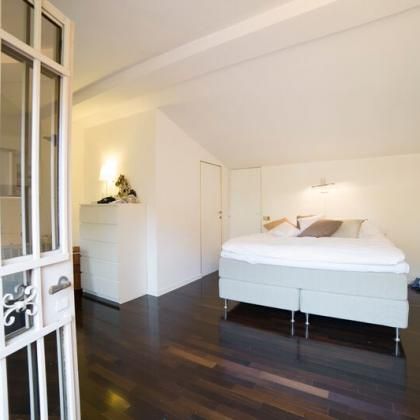 Attic-Trastevere: Lovely, spacious modern 3 bedroom, 3 baths. Entrance, living room, dining, study loft, balconies & large private terrace. Parquet floors, air conditioning, rireplace, bright, silent, near all. Ref 1120 - Photo 4