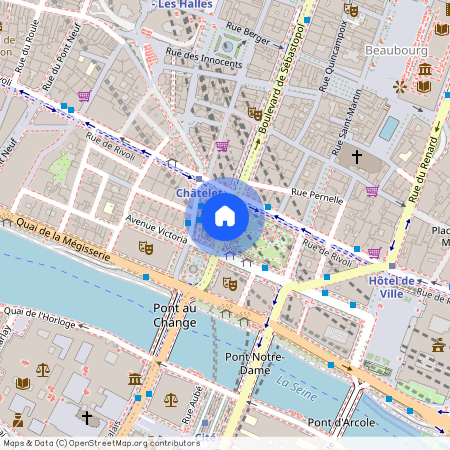 Rue des Lombards entre Boulevard de Sebastopol et Rue Saint Martin 75004 Paris (4e arrondissement)