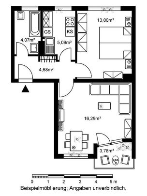 Schöne, zentral gelegene 2-Zimmer-Wohnung mit Loggia - Foto 1