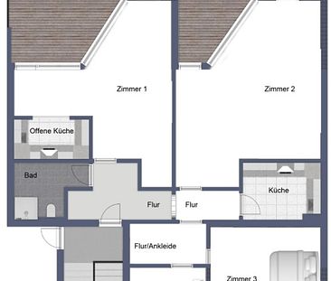 Interessanter Schnitt! 3 Zimmer, 2 Küchen, 2 Bäder, 2 Terrassen - im Grünen in Lieskau - Foto 1
