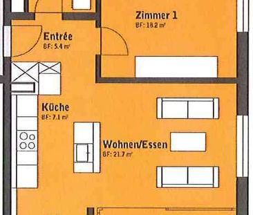 2.5 Zimmer, 58 m², 1. Stock - Foto 6