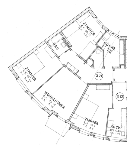3 Zimmer, 80 m², 2. Stock - Foto 3
