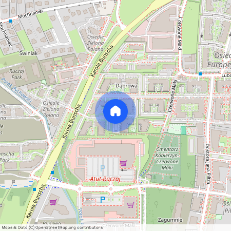 ul. Czerwone Maki, Ruczaj, Dębniki, Kraków, małopolskie