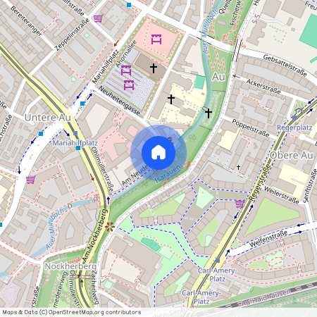 Am Neudeck, 81541 München Au-Haidhausen ca. 1, 8 km south of Munich-center