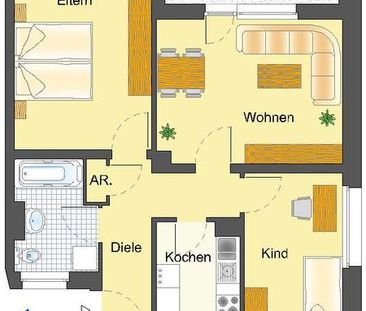 Schöne 3 Zimmer Wohnung am Vogelberg mit Balkon - Foto 1