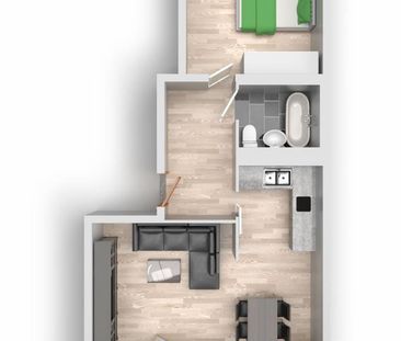 Perfekte 2 Raum Wohnung - Photo 6