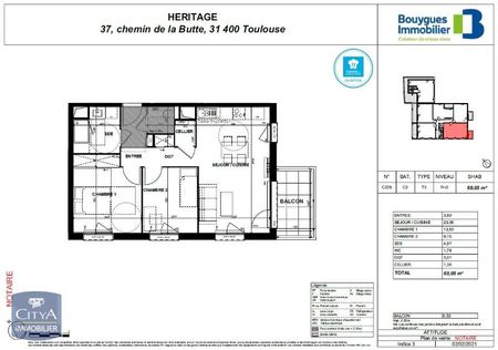 Location Appartement 3 pièces 60m² TOULOUSE 31400 - Photo 2