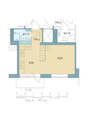 1 Rum och kök, Centrum - Foto 1