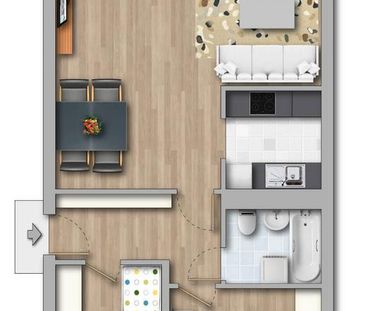 Erstbezug nach Sanierung - große 3-Zimmerwohnung mit Balkon - Foto 1