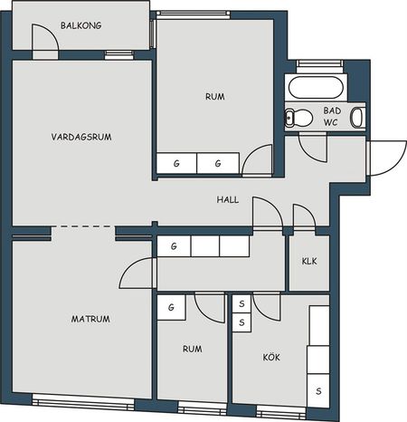 4 Rum och kök, Centrum - Photo 5