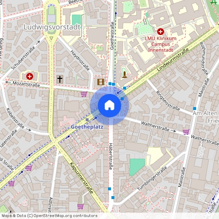 Isarvorstadt, Nähe Goetheplatz, München