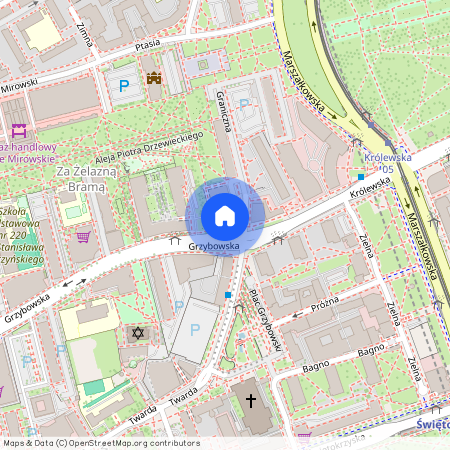 Grzybowska - Jana Pawła2, Śródmieście Północne, Śródmieście, Warszawa, mazowieckie