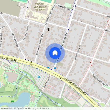 St.-Veit-Straße, 81673 München Berg am Laim ca. 5, 0 km south-east of Munich-center