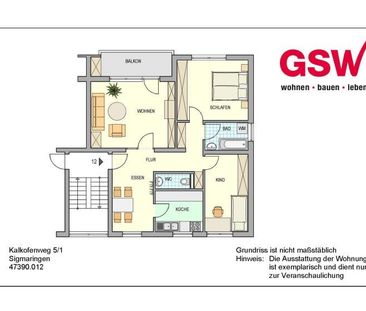 3,5 Zimmerwohnung mit Balkon, Tageslichtbad & Gäste-WC inklusive - Photo 4