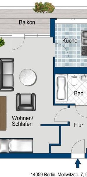 Nur ab 50 Jahren - Wohnen am Schloßpark Charlottenburg - Photo 2