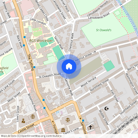 Chestnut Walk, Worcester, Worcestershire, WR1