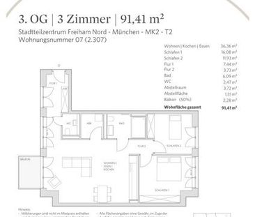 ZAM in Freiham – 3-Zimmer-Wohnung in bester Lage - Photo 5