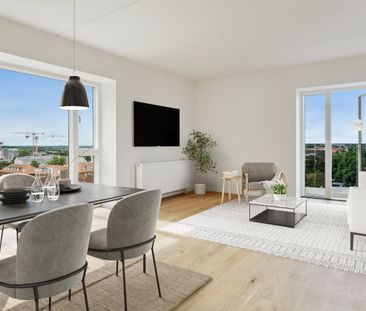 Taghaverne – Stor 4-værelses lejlighed med flot udsigt over byen - Foto 1