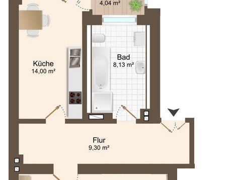 Absolute Innenstadtlage. 2 Zimmer mit Einbauküche und Balkon... - Foto 1