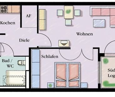 FÃ¼r Mieter ab 60 Jahre: gemÃ¼tliche 2-Zi.-Wohnung mit Balkon! - Foto 3