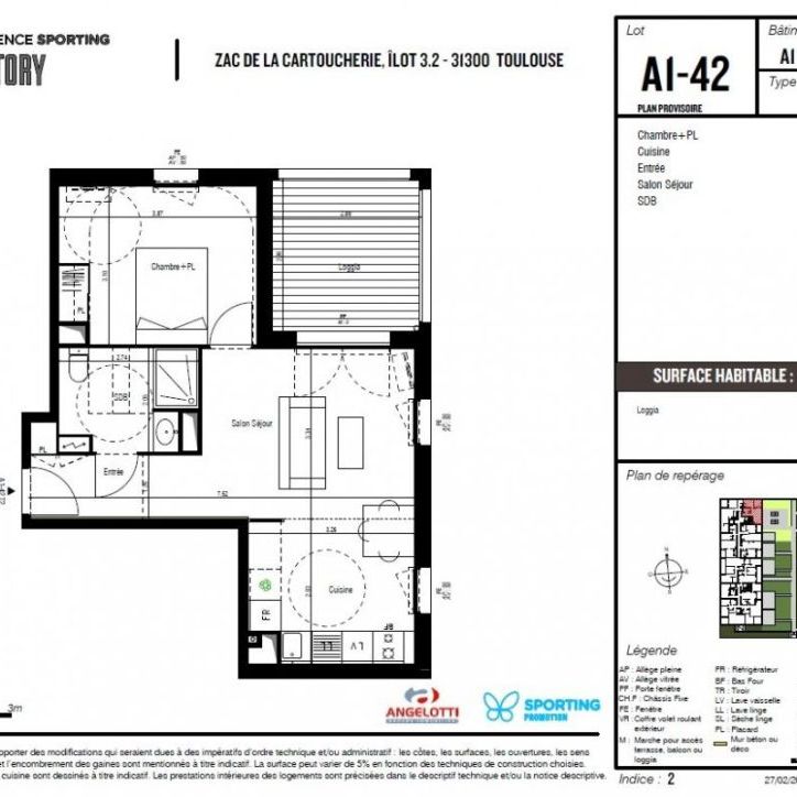 Appartement 2 pièces – 44 m² - Photo 1