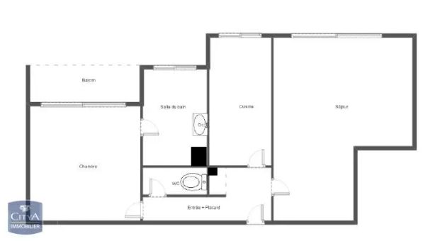 Appartement à louer 2 pièces 43.9m² - Photo 1