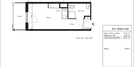 Location Appartement 1 pièce 18m² NIMES 30000 - Photo 3