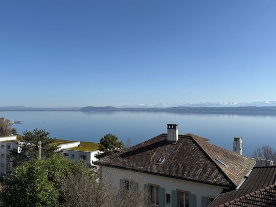 Appartement entièrement rénové avec vue imprenable sur le lac et les Alpes - Photo 1