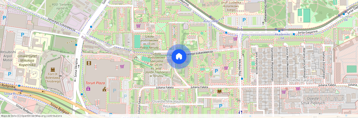 ul. Juliana Fałata, Bydgoskie Przedmieście, Toruń, kujawsko-pomorskie