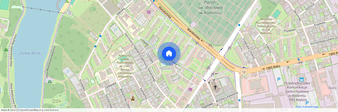 ul. Pawia, Borki, Radom, mazowieckie