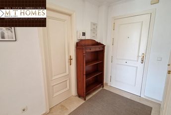 FULLY FURNISHED FRONTLINE GOLF APARTMENT WITH LARGE TERRACE BEAUTIFUL VIEWS - POOL AND A GARAGE