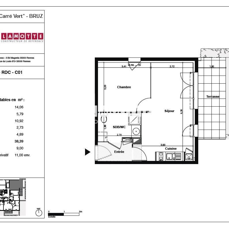 Appartement à louer 2 pièces - 38 m² - Photo 2