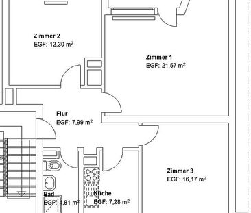 Gepflegte 3 ZKB mit Balkon Nahe Klinikum! - Photo 1