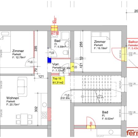 Helle 3-Zimmer Wohnung mit Balkon in Graz, 61m², Fertigstellung 01.01.27 - Photo 4