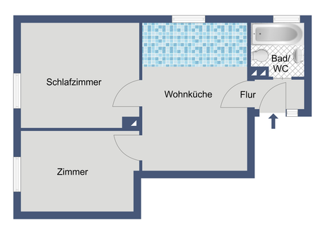 2-Zimmer-Wohnung für kleines Budget - Photo 2