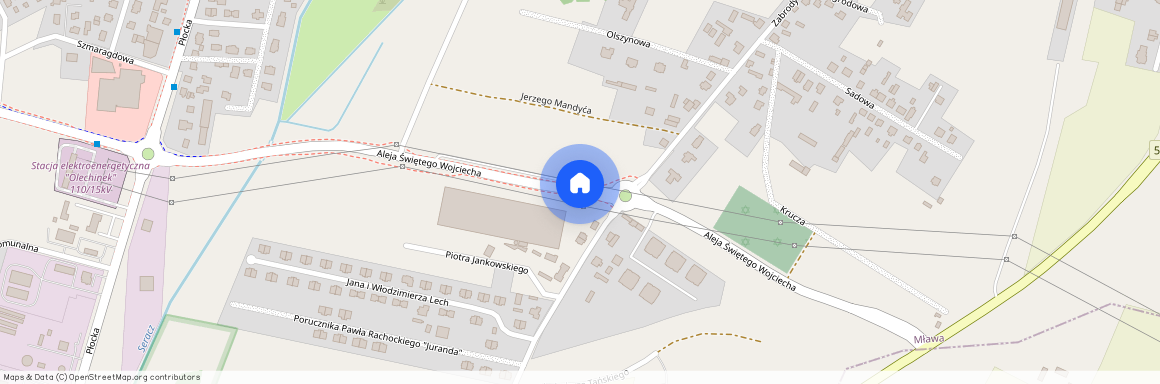 ul. Aleja Świętego Wojciecha, Mława, mławski, mazowieckie