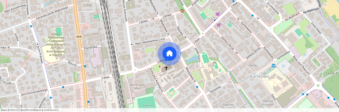 ul. 3 Maja, Karlikowo, Sopot, pomorskie