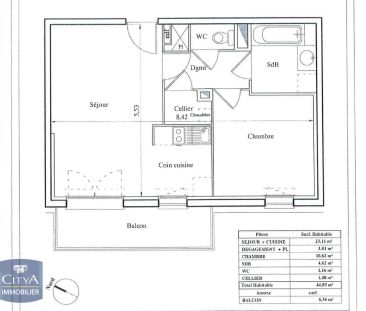 Appartement à louer 2 pièces 44.8m² - Photo 5