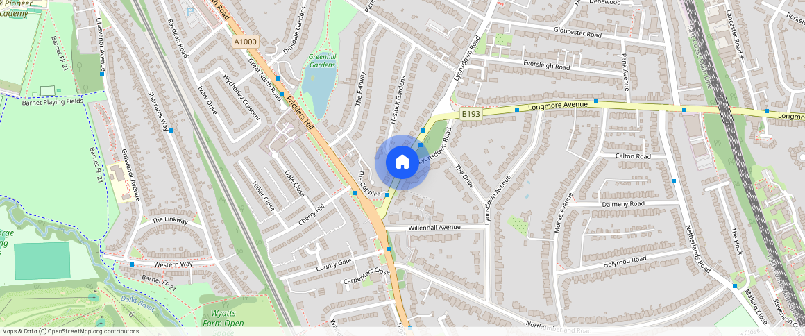 Lyonsdown Road, New Barnet, Barnet, Hertfordshire, EN5