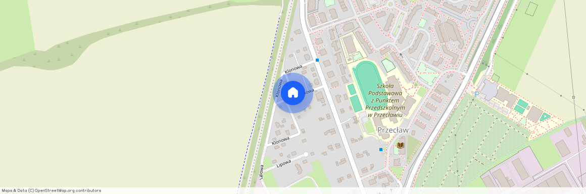 ul. Klonowa, Przecław, Kołbaskowo, policki, zachodniopomorskie