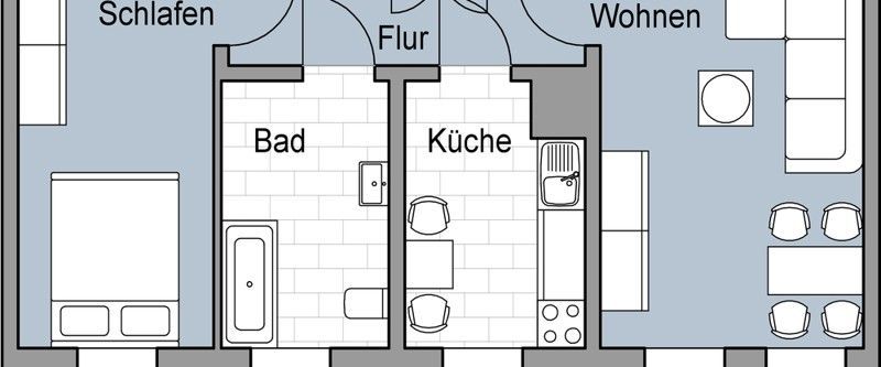 Frisch Sanierte 2 Zimmer Wohnung mit Tageslichtbad und Badedwanne - Foto 1