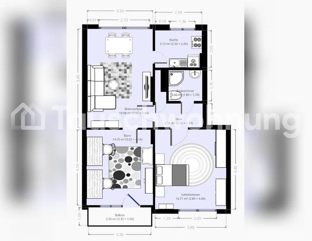 TAUSCHWOHNUNG 3 Zimmer in Buchheim gegen 5 Zimmer überall in Köln - Foto 1