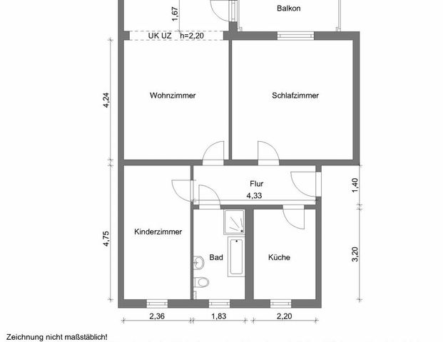 Schnell sein lohnt sich - wirklich schöne 3-Raumwohnung zu vermieten - Foto 1